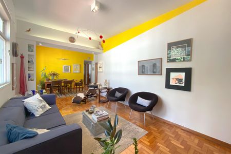 Sala de apartamento à venda com 3 quartos, 110m² em Funcionários, Belo Horizonte