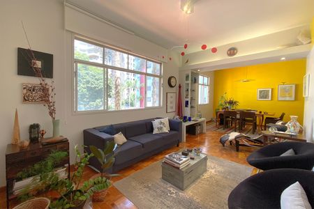 Sala de apartamento à venda com 3 quartos, 110m² em Funcionários, Belo Horizonte