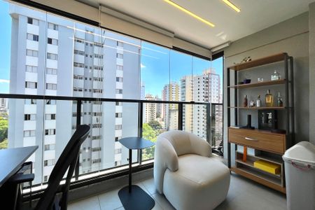 Varanda da Sala de apartamento para alugar com 1 quarto, 37m² em Chácara Inglesa, São Paulo