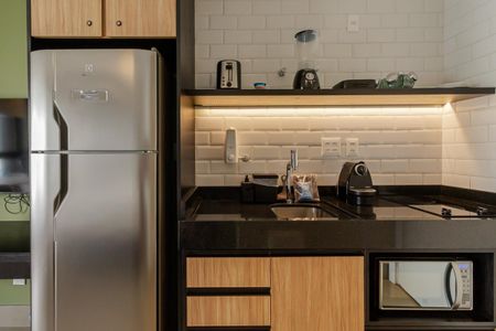 Cozinha de kitnet/studio à venda com 1 quarto, 25m² em Moema, São Paulo