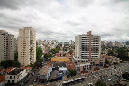 Varanda - Vista de apartamento à venda com 1 quarto, 43m² em Brooklin, São Paulo