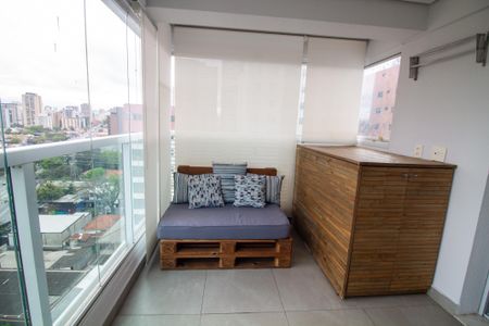 Varanda de apartamento à venda com 1 quarto, 43m² em Brooklin, São Paulo