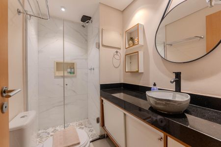 Banheiro de kitnet/studio à venda com 1 quarto, 26m² em Consolação, São Paulo