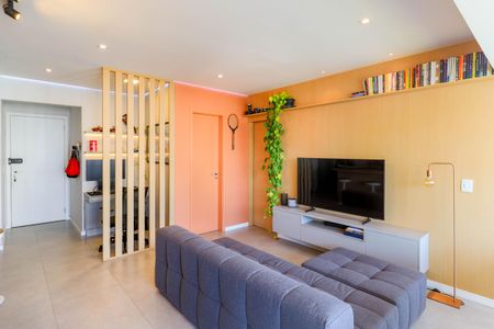 Sala de apartamento à venda com 1 quarto, 60m² em Campo Belo, São Paulo