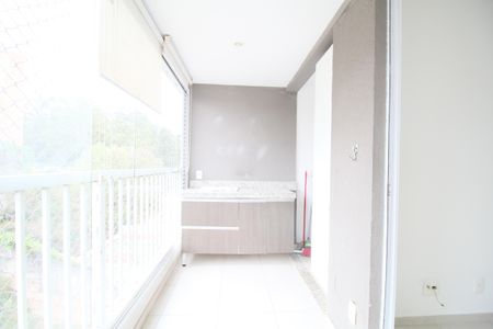 Varanda da Sala de apartamento à venda com 1 quarto, 44m² em Vila Andrade, São Paulo