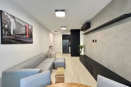 Sala de apartamento à venda com 1 quarto, 53m² em Indianópolis, São Paulo
