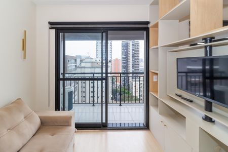 Varanda da Sala de apartamento à venda com 1 quarto, 31m² em Pompeia, São Paulo