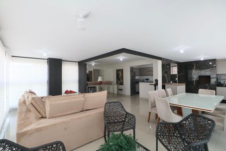 Sala de apartamento para alugar com 3 quartos, 120m² em Balneario Cidade Atlantica, Guarujá