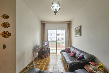 Sala de apartamento para alugar com 1 quarto, 50m² em Jardim Tres Marias, Guarujá