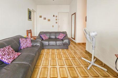 Sala de apartamento para alugar com 1 quarto, 50m² em Jardim Tres Marias, Guarujá
