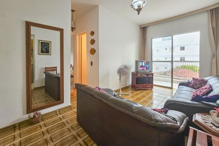 Sala de apartamento para alugar com 1 quarto, 50m² em Jardim Tres Marias, Guarujá