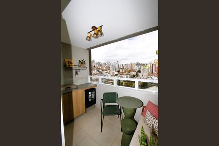 Varanda da Sala de apartamento à venda com 3 quartos, 75m² em Nova Suíça, Belo Horizonte