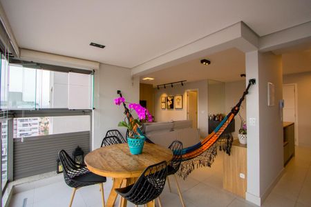 Varanda da Sala de apartamento à venda com 2 quartos, 76m² em Vila Gilda, Santo André