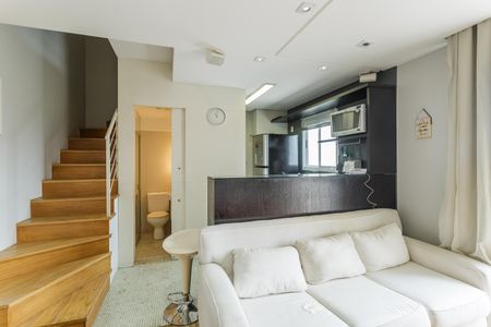 Apartamento para alugar com 76m², 1 quarto e 2 vagasSala