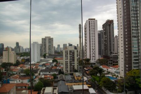 Vista da Sacada de apartamento à venda com 1 quarto, 35m² em Jardim das Acacias, São Paulo