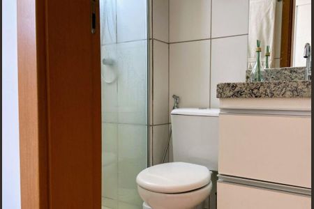 Banheiro da Suíte de apartamento à venda com 2 quartos, 50m² em Castelo, Belo Horizonte