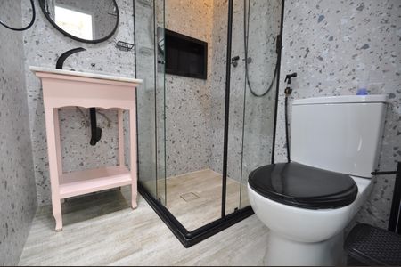 Banheiro de kitnet/studio à venda com 1 quarto, 26m² em Tucuruvi, São Paulo