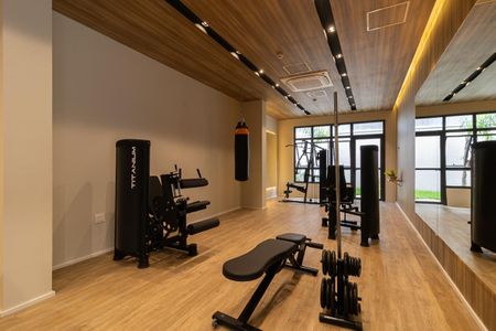 Studio para alugar com 27m², 1 quarto e sem vaga Studio para alugar com 27m², 1 quarto e sem vagaÁrea comum - Academia