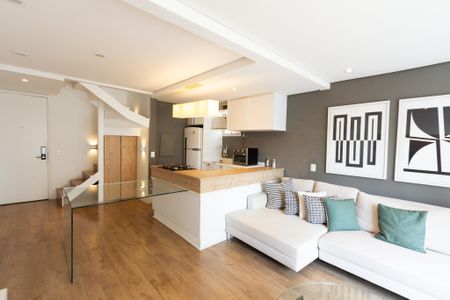 Sala de apartamento para alugar com 1 quarto, 53m² em Vila Nova Conceição, São Paulo