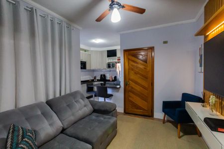 Sala de apartamento à venda com 2 quartos, 56m² em Jardim Santo Alberto, Santo André