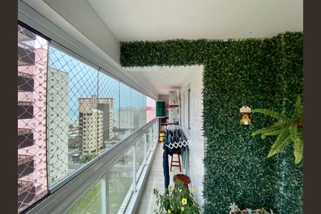 Varanda da Sala de apartamento para alugar com 2 quartos, 100m² em Vila Caiçara, Praia Grande