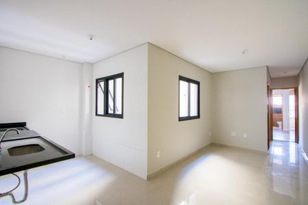 Sala/Cozinha de apartamento à venda com 2 quartos, 47m² em Campestre, Santo André