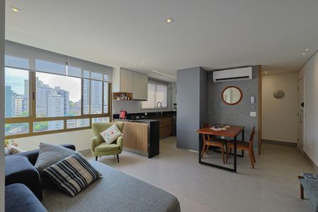 Sala de apartamento à venda com 2 quartos, 65m² em Gutierrez, Belo Horizonte
