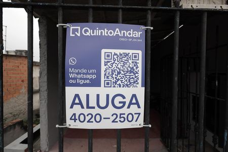 Placa Instalada - 08/10/2025 - FPOT-724 de casa para alugar com 1 quarto, 60m² em Jardim Irene, Santo André