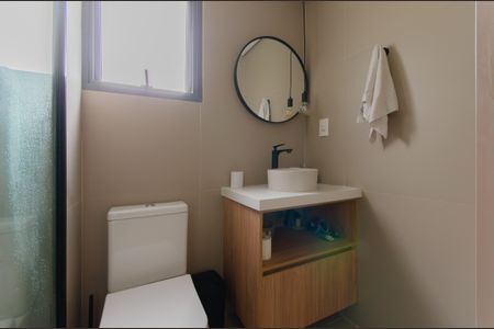 Banheiro Social de kitnet/studio para alugar com 1 quarto, 27m² em Paraíso, São Paulo