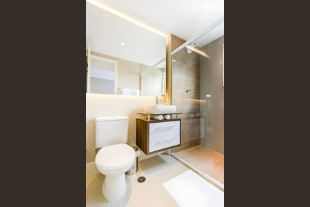 Banheiro Social de kitnet/studio para alugar com 1 quarto, 44m² em Paraíso, São Paulo