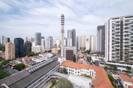 Varanda - Vista de apartamento à venda com 1 quarto, 42m² em Jardim das Acacias, São Paulo
