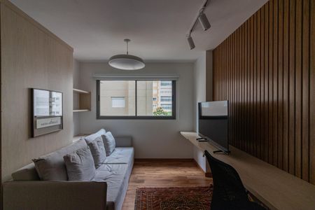 Sala de apartamento à venda com 1 quarto, 38m² em Indianópolis, São Paulo