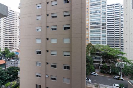 Vista da Sala de apartamento à venda com 1 quarto, 38m² em Indianópolis, São Paulo