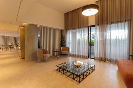 Studio à venda com 42m², 1 quarto e 1 vaga Studio à venda com 42m², 1 quarto e 1 vagaHall social