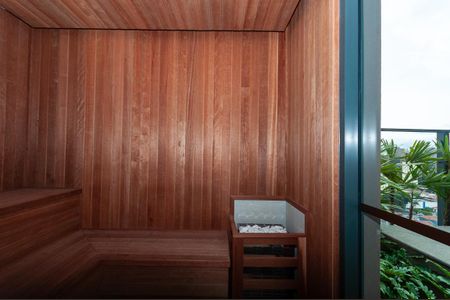 Studio para alugar com 25m², 1 quarto e sem vaga Studio para alugar com 25m², 1 quarto e sem vagaÁrea Comum - Sauna