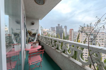 Varanda da Sala de apartamento para alugar com 1 quarto, 56m² em Bela Vista, São Paulo