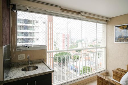 Varanda gourmet de apartamento à venda com 2 quartos, 71m² em Santa Paula, São Caetano do Sul
