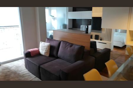 Sala de apartamento para alugar com 1 quarto, 48m² em Moema, São Paulo