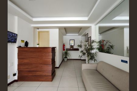 Apartamento para alugar com 90m², 1 quarto e 1 vagaFachada e portaria