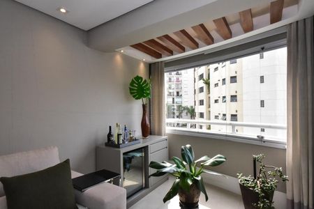Varanda da Sala de apartamento à venda com 2 quartos, 75m² em Vila Andrade, São Paulo