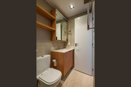 Studio para alugar com 25m², 1 quarto e sem vaga Studio para alugar com 25m², 1 quarto e sem vagaBanheiro Social