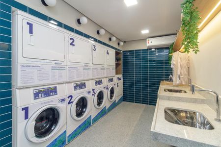 Studio para alugar com 27m², 1 quarto e sem vaga Studio para alugar com 27m², 1 quarto e sem vagaÁrea comum - Lavanderia