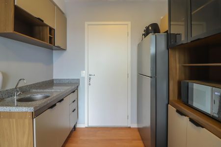 Cozinha  de kitnet/studio para alugar com 1 quarto, 28m² em Butantã, São Paulo