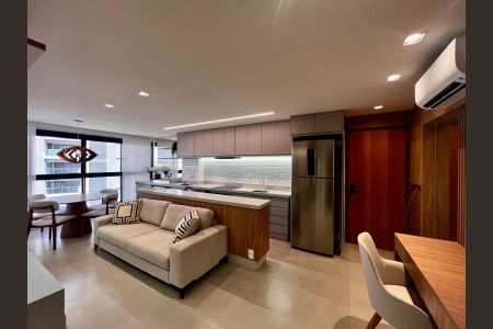 Sala de apartamento para alugar com 1 quarto, 49m² em Nova Campinas, Campinas