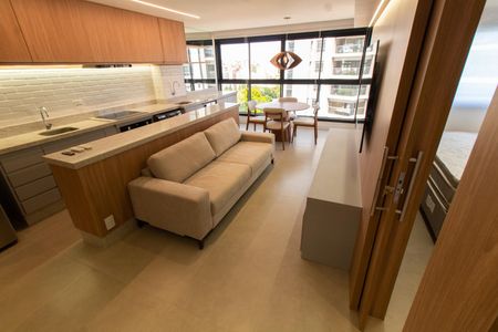 Apartamento para alugar com 49m², 1 quarto e 2 vagasSala