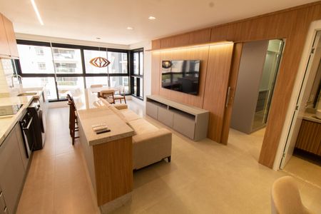 Apartamento para alugar com 49m², 1 quarto e 2 vagasSala