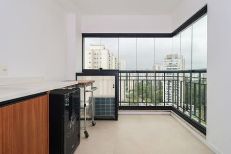 Varanda da Sala de apartamento para alugar com 2 quartos, 58m² em Vila Andrade, São Paulo