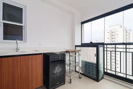 Varanda da Sala de apartamento para alugar com 2 quartos, 58m² em Vila Andrade, São Paulo