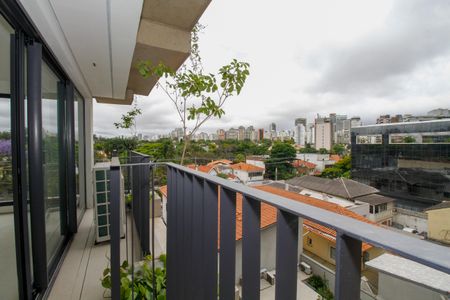 Varanda  de apartamento à venda com 1 quarto, 80m² em Jardim Paulista, São Paulo