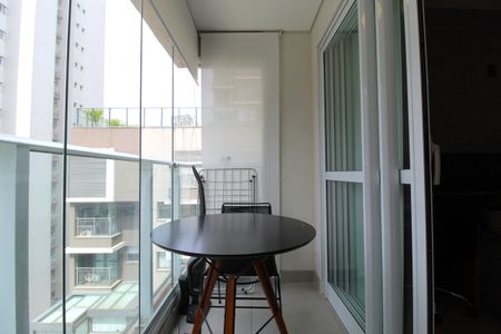 Varanda do Studio de kitnet/studio para alugar com 1 quarto, 34m² em Moema, São Paulo